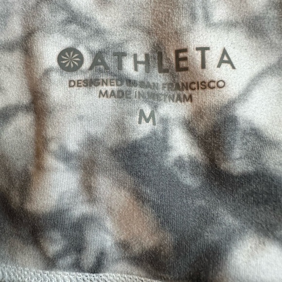 Athleta Gray and White Tie-Dye Leggings - Picture 3 of 3